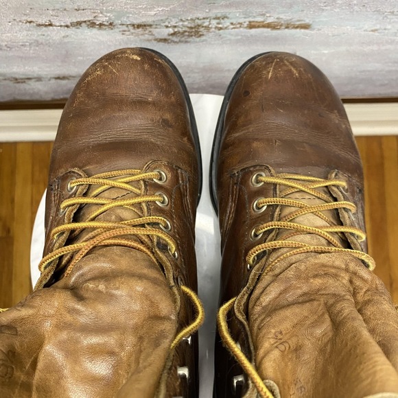 Red Wing Boots Mens Size 9.5 D Brown Leather Insulated Combat Work USA - Picture 7 of 14